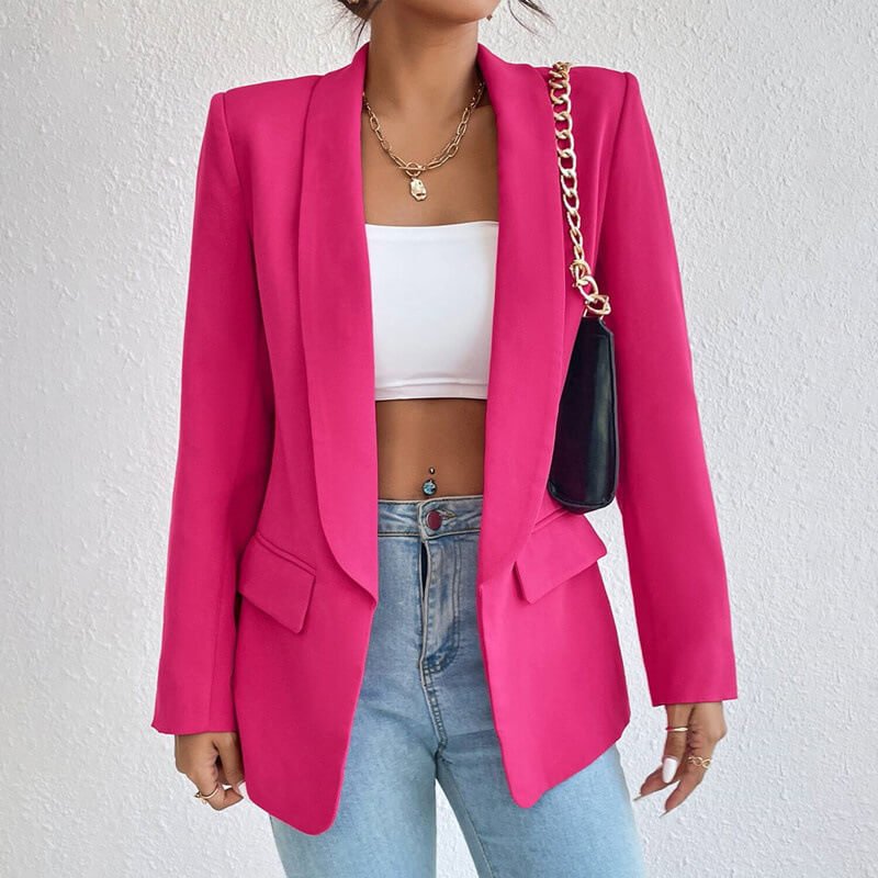 Colette™ | Femmes Manches Longues Ouvert Devant Blazer Elégant