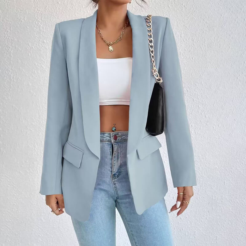 Colette™ | Femmes Manches Longues Ouvert Devant Blazer Elégant