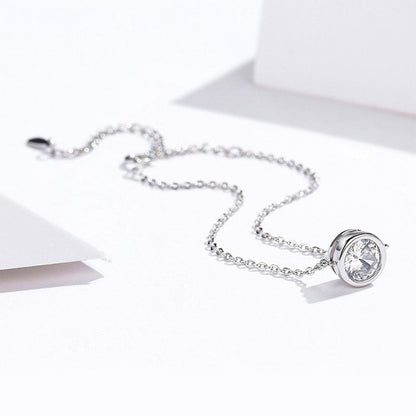 Lumière™ | Bracelet Chaîne Délicat à Cristal Solitaire Serti Clos
