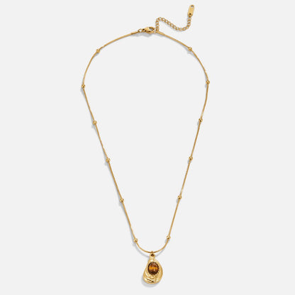 Victoire™ | Collier Élégant en Or avec Pierre Œil-de-Tigre