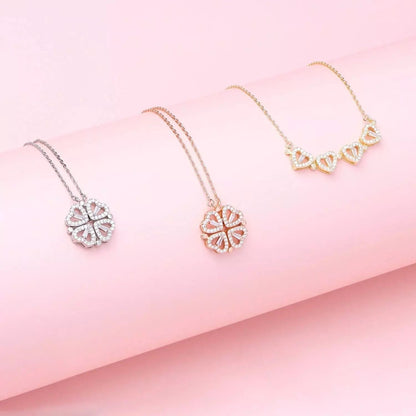 Clémence™ | Collier Trèfle Porte-Bonheur Serti de Cristaux